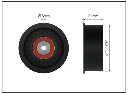 CAFFARO 28-22 Deflection Pulley/Guide Pulley, timing belt