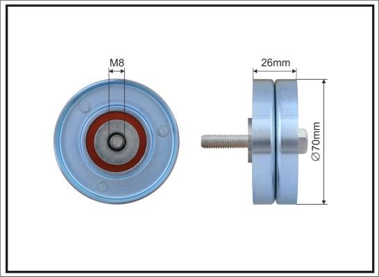 CAFFARO 285-01 Deflection/Guide Pulley, V-ribbed belt