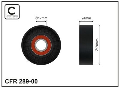 Tensioner Pulley, V-ribbed belt CAFFARO 289-00
