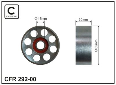 Tensioner Pulley, V-ribbed belt CAFFARO 292-00