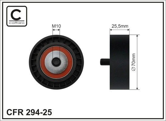 CAFFARO 294-25 Tensioner Pulley, V-ribbed belt