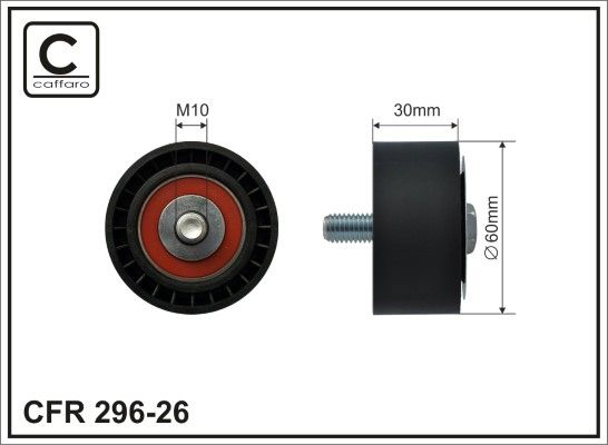 CAFFARO 296-26 Tensioner Pulley, V-ribbed belt