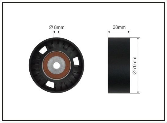 CAFFARO 305-22 SC Deflection/Guide Pulley, V-ribbed belt