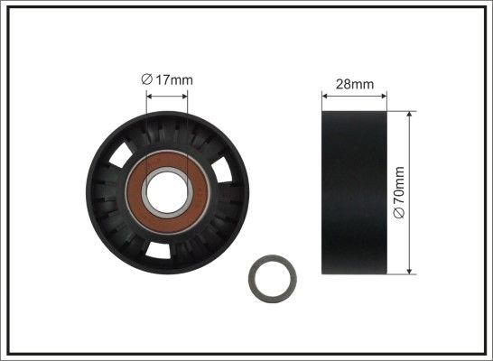 CAFFARO 315-00 SC Deflection/Guide Pulley, V-ribbed belt