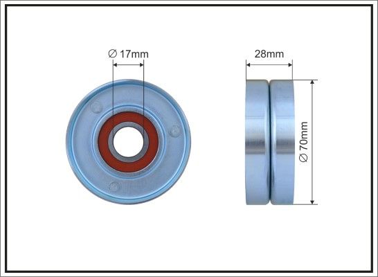 CAFFARO 315-00 Deflection/Guide Pulley, V-ribbed belt