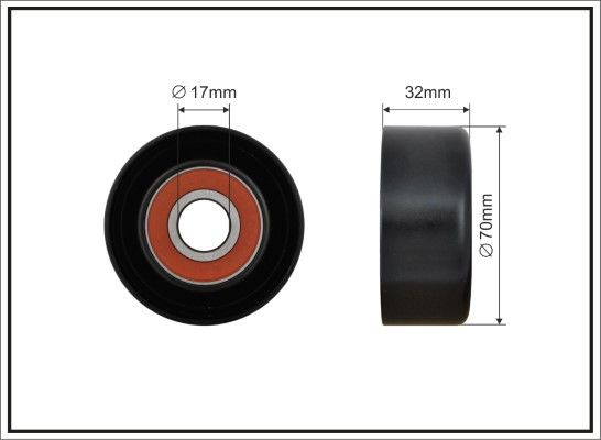 CAFFARO 318-00 Tensioner Pulley, V-ribbed belt