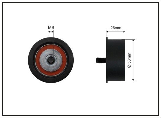 CAFFARO 32-39 Deflection Pulley/Guide Pulley, timing belt