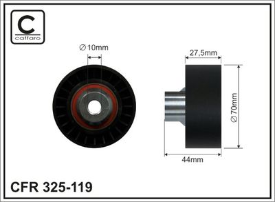 Deflection/Guide Pulley, V-ribbed belt CAFFARO 325-119