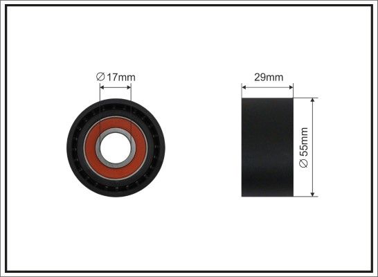 CAFFARO 331-00 Tensioner Pulley, V-ribbed belt