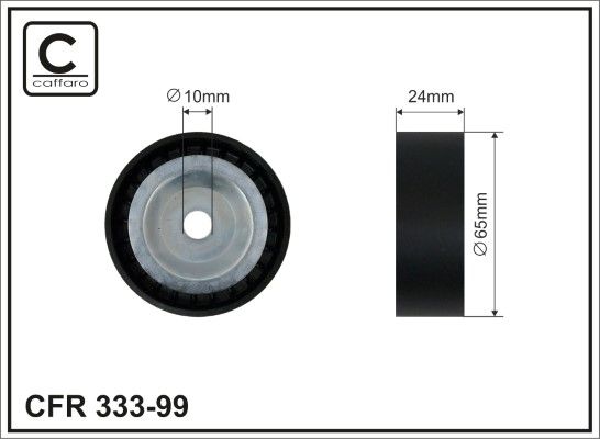 CAFFARO 333-99 Tensioner Pulley, V-ribbed belt
