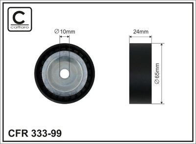 Tensioner Pulley, V-ribbed belt CAFFARO 333-99