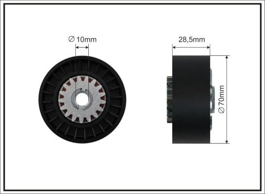 CAFFARO 340-68 Tensioner Pulley, V-ribbed belt