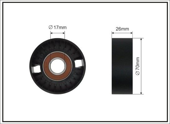 CAFFARO 342-00 SC Tensioner Pulley, V-ribbed belt