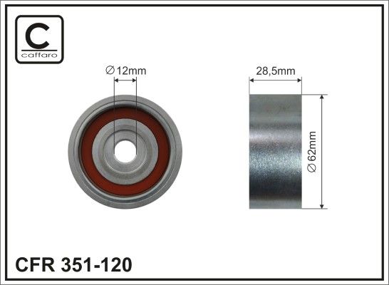 CAFFARO 351-120 Deflection Pulley/Guide Pulley, timing belt