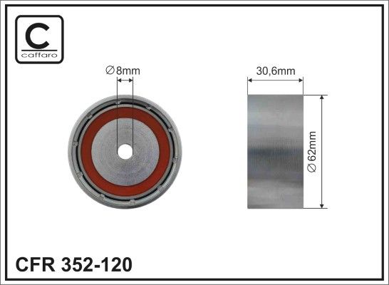 CAFFARO 352-120 Tensioner Pulley, timing belt