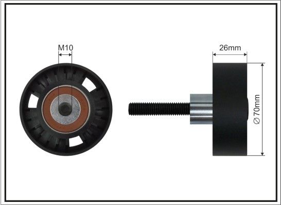 CAFFARO 359-55 SC Deflection/Guide Pulley, V-ribbed belt