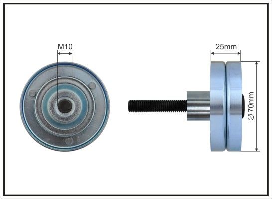 CAFFARO 359-55 Deflection/Guide Pulley, V-ribbed belt