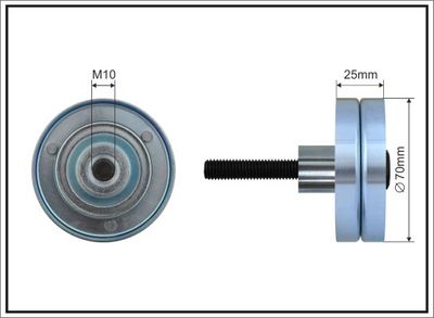 Deflection/Guide Pulley, V-ribbed belt CAFFARO 359-55