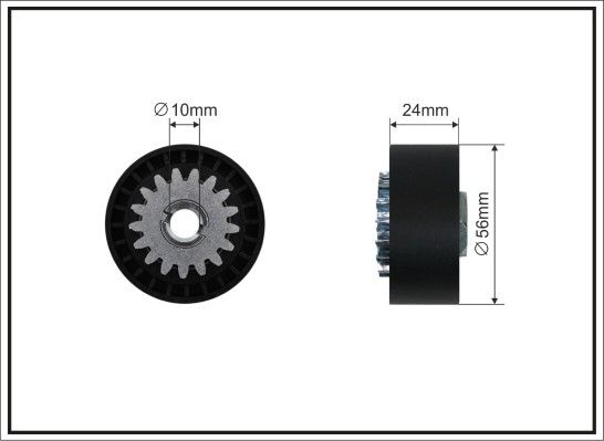 CAFFARO 36-68 Tensioner Pulley, V-ribbed belt