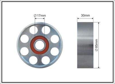 Tensioner Pulley, V-ribbed belt CAFFARO 360-00