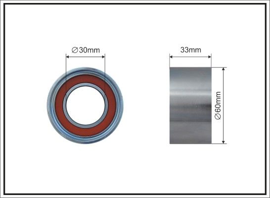 CAFFARO 361-00 Tensioner Pulley, timing belt