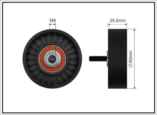 CAFFARO 37-97 Tensioner Pulley, V-ribbed belt