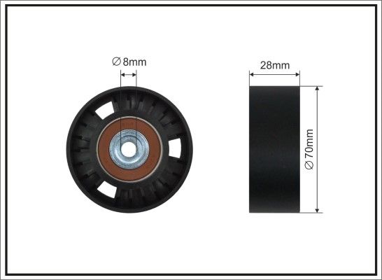 CAFFARO 370-14 SC Deflection/Guide Pulley, V-ribbed belt