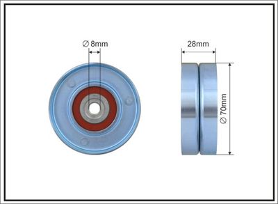 Deflection/Guide Pulley, V-ribbed belt CAFFARO 370-14