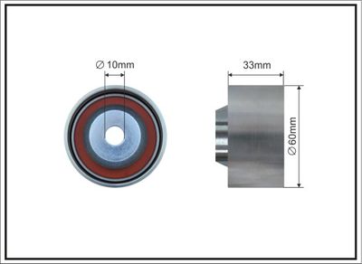 Deflection Pulley/Guide Pulley, timing belt CAFFARO 373-131