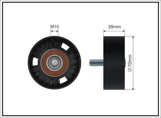 CAFFARO 375-99 SC Deflection/Guide Pulley, V-ribbed belt