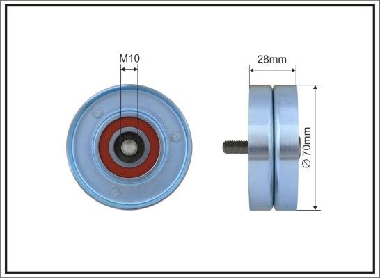 CAFFARO 375-99 Deflection/Guide Pulley, V-ribbed belt