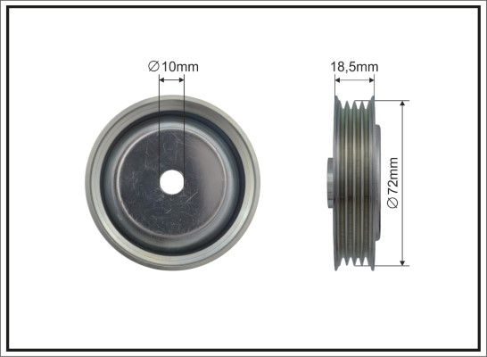 CAFFARO 378-99 Deflection/Guide Pulley, V-ribbed belt