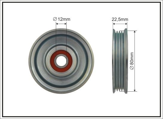CAFFARO 379-133 Deflection/Guide Pulley, V-ribbed belt