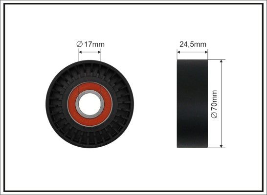 CAFFARO 391-00 Tensioner Pulley, V-ribbed belt