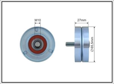 Tensioner Pulley, V-ribbed belt CAFFARO 399-99