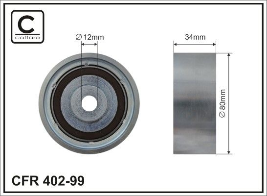 CAFFARO 402-99 Deflection Pulley/Guide Pulley, timing belt