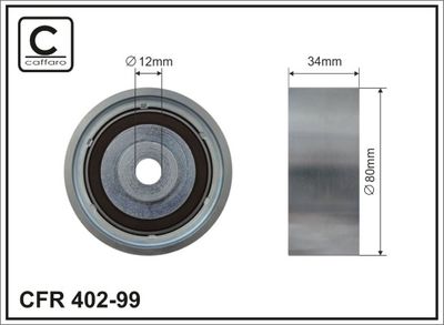 Deflection Pulley/Guide Pulley, timing belt CAFFARO 402-99
