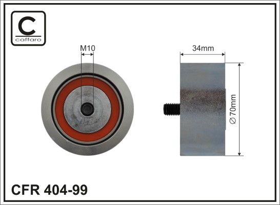 CAFFARO 404-99 Deflection Pulley/Guide Pulley, timing belt