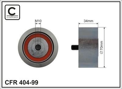 Deflection Pulley/Guide Pulley, timing belt CAFFARO 404-99
