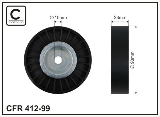 CAFFARO 412-99 Tensioner Pulley, V-ribbed belt