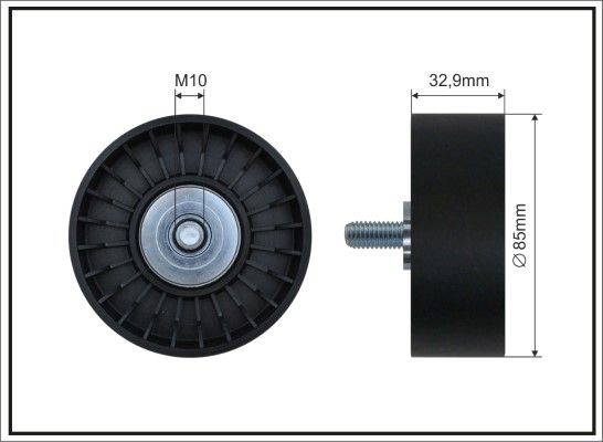 CAFFARO 419-51 Deflection/Guide Pulley, V-ribbed belt