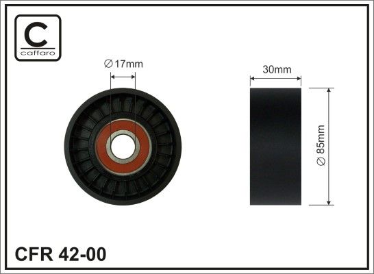 CAFFARO 42-00 Tensioner Pulley, V-ribbed belt