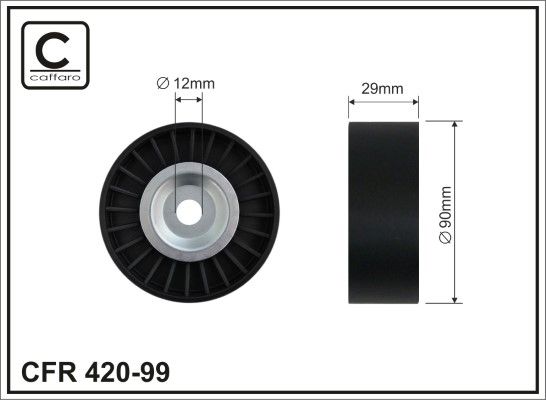 CAFFARO 420-99 Tensioner Pulley, V-ribbed belt