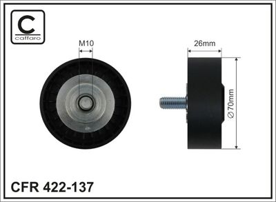 Deflection/Guide Pulley, V-ribbed belt CAFFARO 422-137