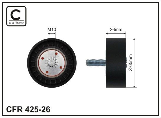 CAFFARO 425-26 Deflection Pulley/Guide Pulley, timing belt