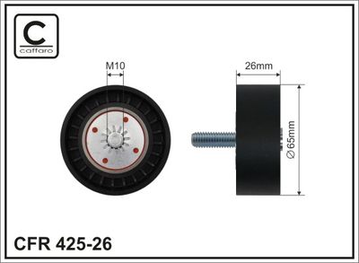 Deflection Pulley/Guide Pulley, timing belt CAFFARO 425-26