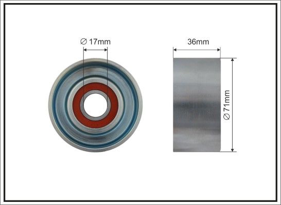 CAFFARO 429-00 Tensioner Pulley, V-ribbed belt