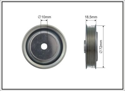 Deflection/Guide Pulley, V-ribbed belt CAFFARO 432-143