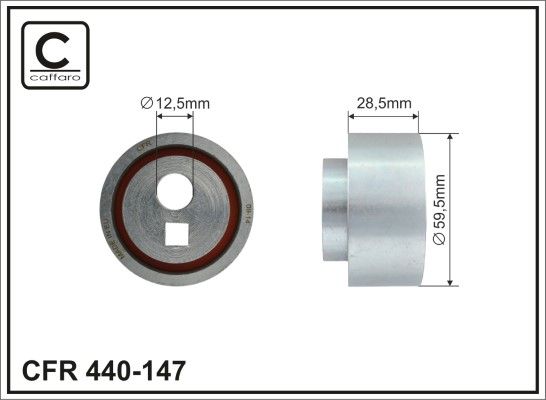 CAFFARO 440-147 Deflection Pulley/Guide Pulley, timing belt