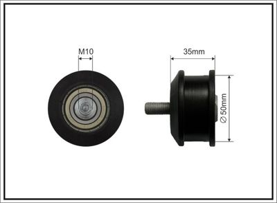 Deflection Pulley/Guide Pulley, timing belt CAFFARO 447-99
